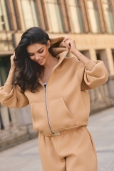 Bluza z kapturem PUFFA ZIP Honey damska E53A1374.jpg