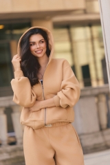 Bluza z kapturem PUFFA ZIP Honey damska E53A1449.jpg