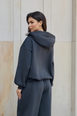 Bluza z kapturem PUFFA ZIP Carbon damska E53A0327.jpg