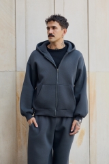 Bluza z kapturem PUFFA ZIP Carbon męska E53A0175.jpg