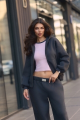Bluza z kapturem PUFFA ZIP Carbon damska E53A0399.jpg