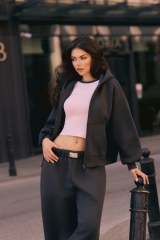 Bluza z kapturem PUFFA ZIP Carbon damska E53A0464.jpg