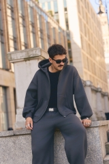 Bluza z kapturem PUFFA ZIP Carbon męska E53A0016.jpg