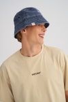 Vintage'owy kapelusz bucket jeansowy