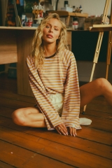 Longsleeve w paski lila - miód DSC00627.jpg