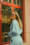 Bluza bez kaptura COMFY FIT Dusty Blue