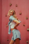 Szorty FLOWY Dusty Blue