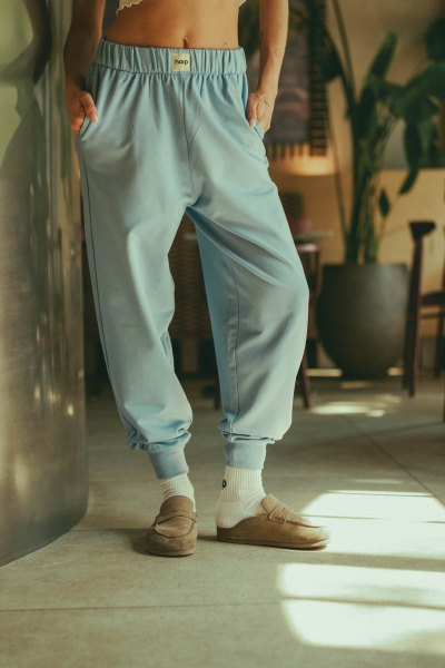 Spodnie balonowe COMFY FIT Dusty Blue